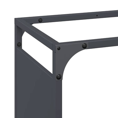 Suporte para lenha 60x28x90 cm aço laminado a frio antracite