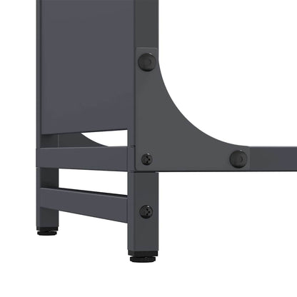 Suporte para lenha 60x28x90 cm aço laminado a frio antracite