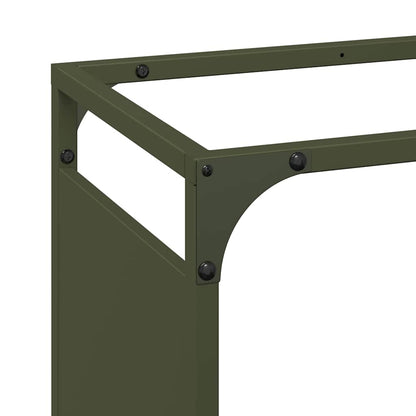 Suporte para lenha aço laminado a frio verde azeitona
