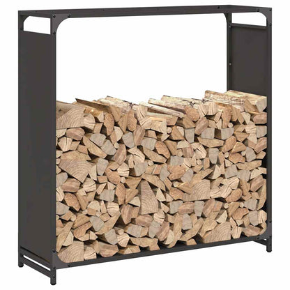 Suporte para lenha 90x28x90 cm aço laminado a frio preto