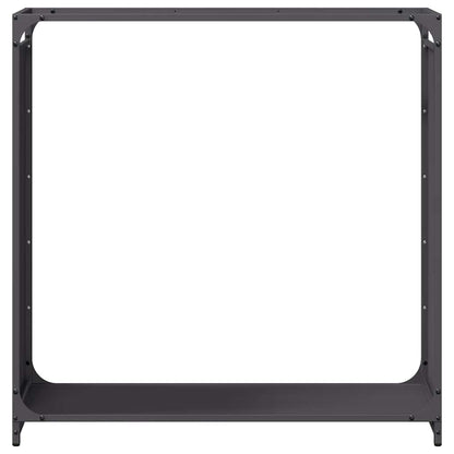 Suporte para lenha 90x28x90 cm aço laminado a frio preto