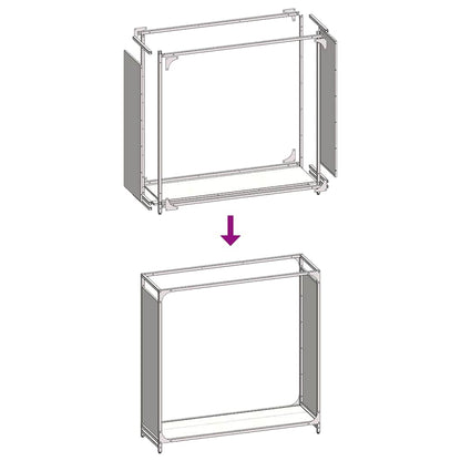 Suporte para lenha 90x28x90 cm aço laminado a frio preto