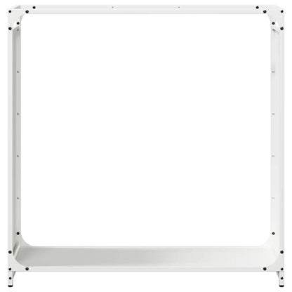 Suporte para lenha 90x28x90 cm aço laminado a frio branco
