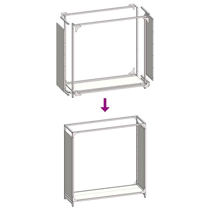 Suporte para lenha 90x28x90 cm aço laminado a frio branco