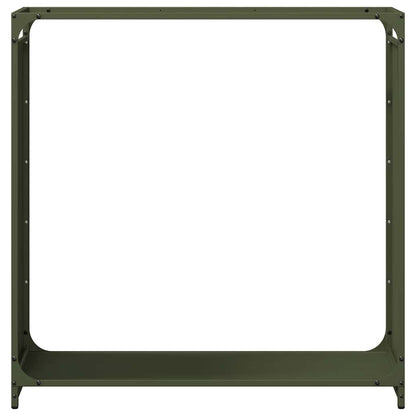 Suporte para lenha aço laminado a frio verde azeitona