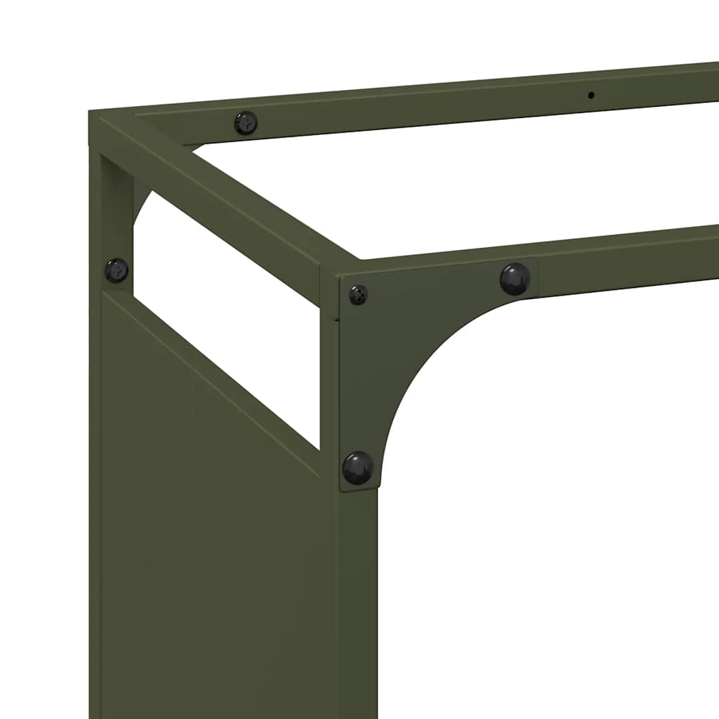 Suporte para lenha aço laminado a frio verde azeitona