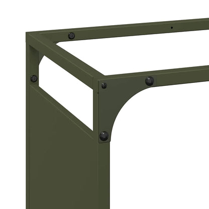 Suporte para lenha aço laminado a frio verde azeitona
