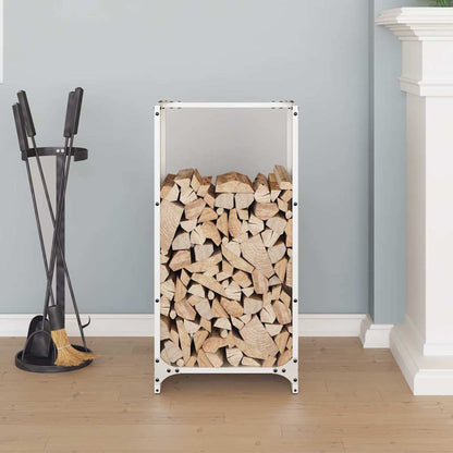 Suporte para lenha 40x30x80 cm aço laminado a frio branco