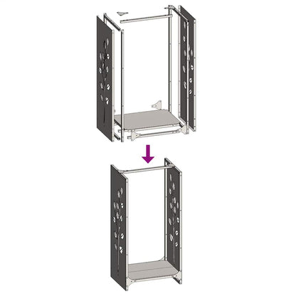 Suporte para lenha aço laminado a frio verde azeitona