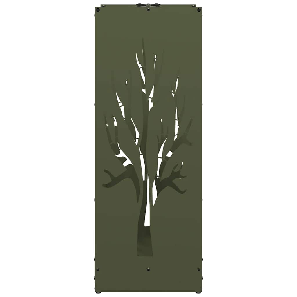 Suporte para lenha aço laminado a frio verde azeitona