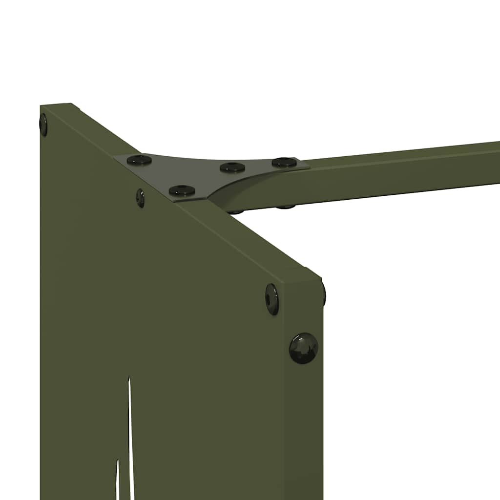 Suporte para lenha aço laminado a frio verde azeitona