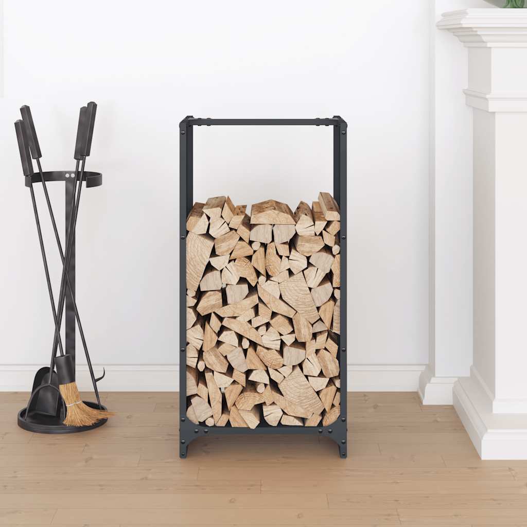 Suporte para lenha 40x30x80 cm aço laminado a frio antracite