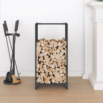 Suporte para lenha 40x30x80 cm aço laminado a frio antracite