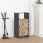 Suporte para lenha 40x30x80 cm aço laminado a frio antracite