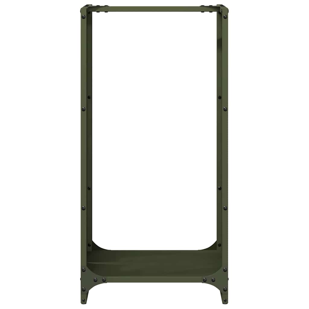 Suporte para lenha aço laminado a frio verde azeitona