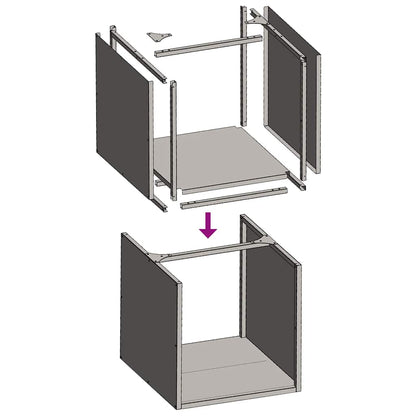 Rack Lenha 40x40x40 cm aço resistente às intempéries