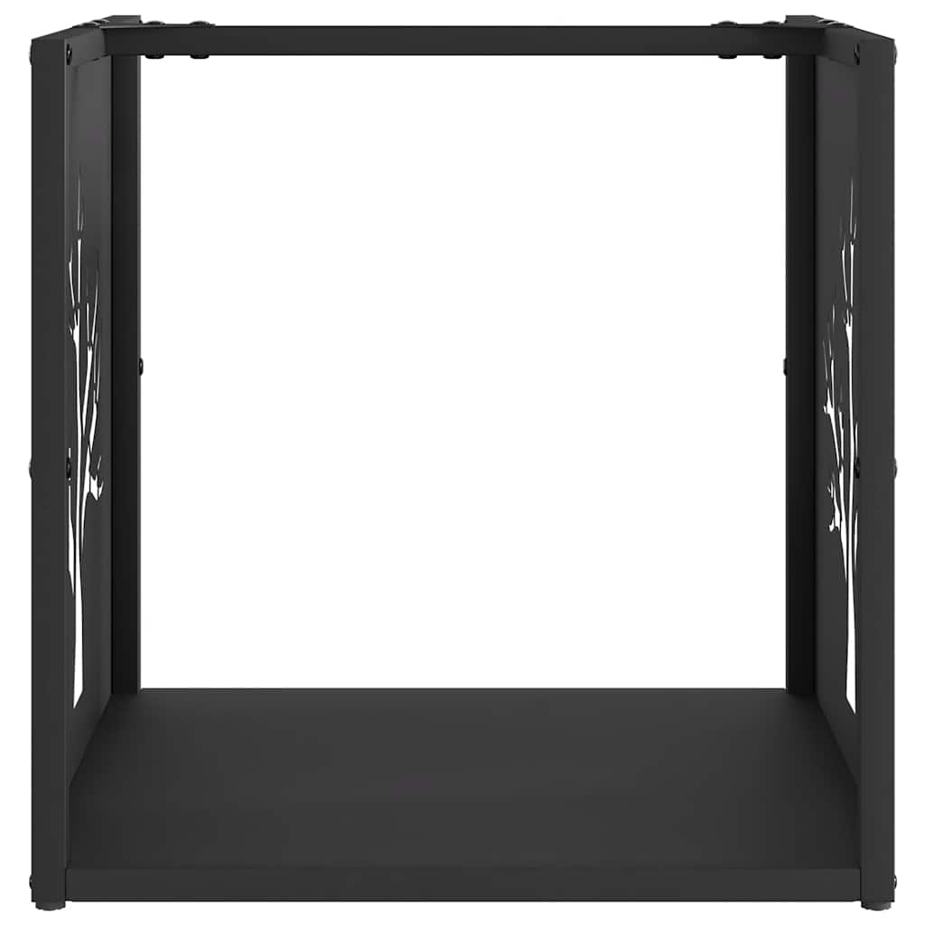 Suporte para lenha 40x40x40 cm aço laminado a frio preto