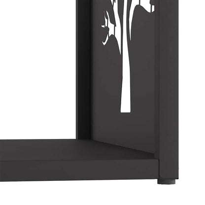 Suporte para lenha 40x40x40 cm aço laminado a frio preto