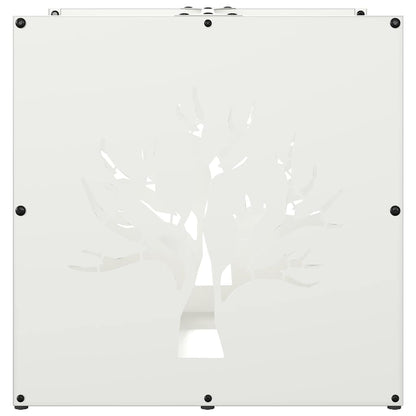 Suporte para lenha 40x40x40 cm aço laminado a frio branco
