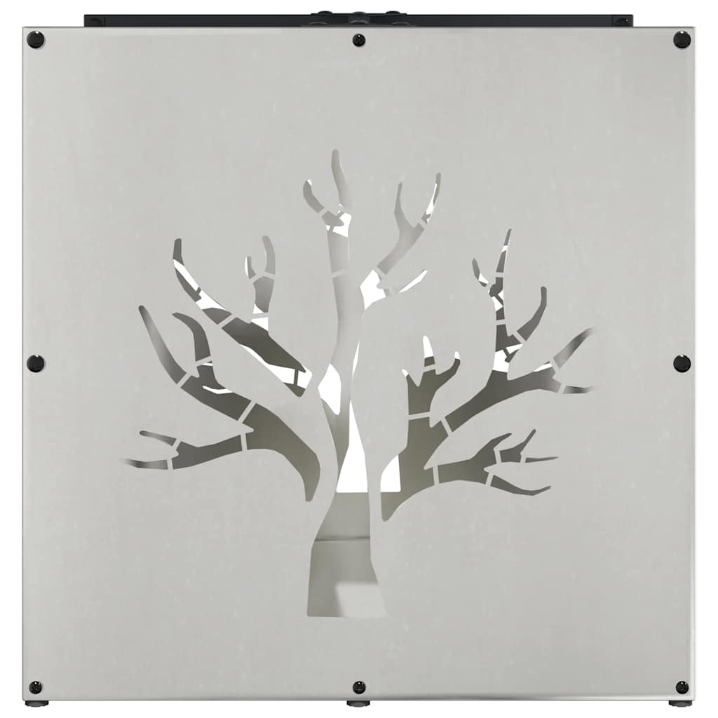 Suporte para lenha 40x40x40 cm aço inoxidável