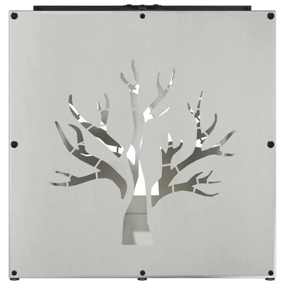 Suporte para lenha 40x40x40 cm aço inoxidável