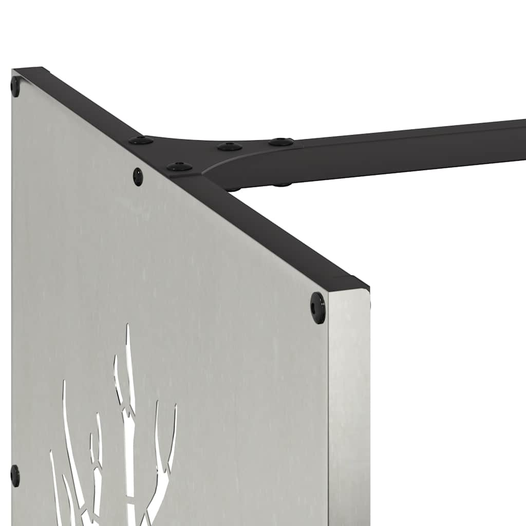 Suporte para lenha 40x40x40 cm aço inoxidável