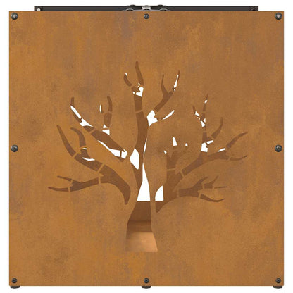 Rack Lenha 40x40x40 cm aço resistente às intempéries