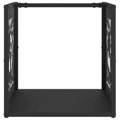 Suporte para lenha 40x40x40 cm aço laminado a frio preto