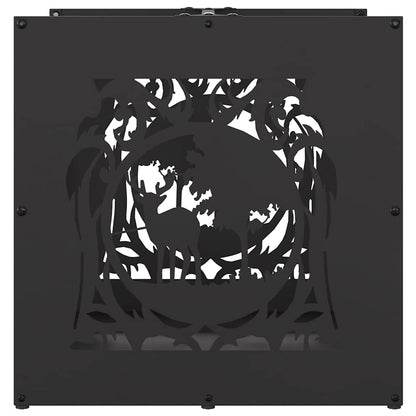 Suporte para lenha 40x40x40 cm aço laminado a frio preto