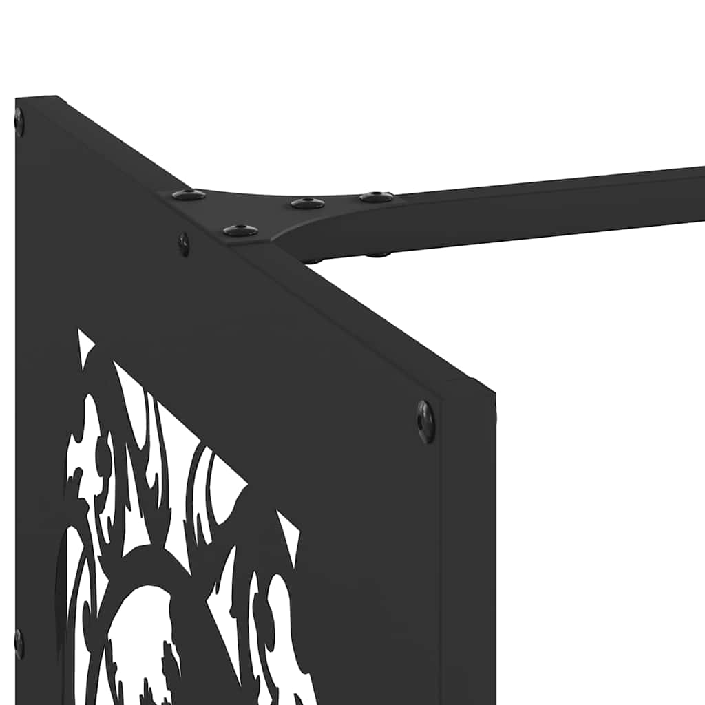 Suporte para lenha 40x40x40 cm aço laminado a frio preto