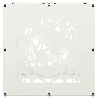 Suporte para lenha 40x40x40 cm aço laminado a frio branco