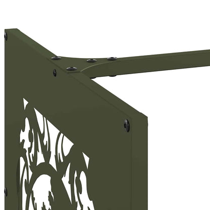 Suporte para lenha aço laminado a frio verde azeitona