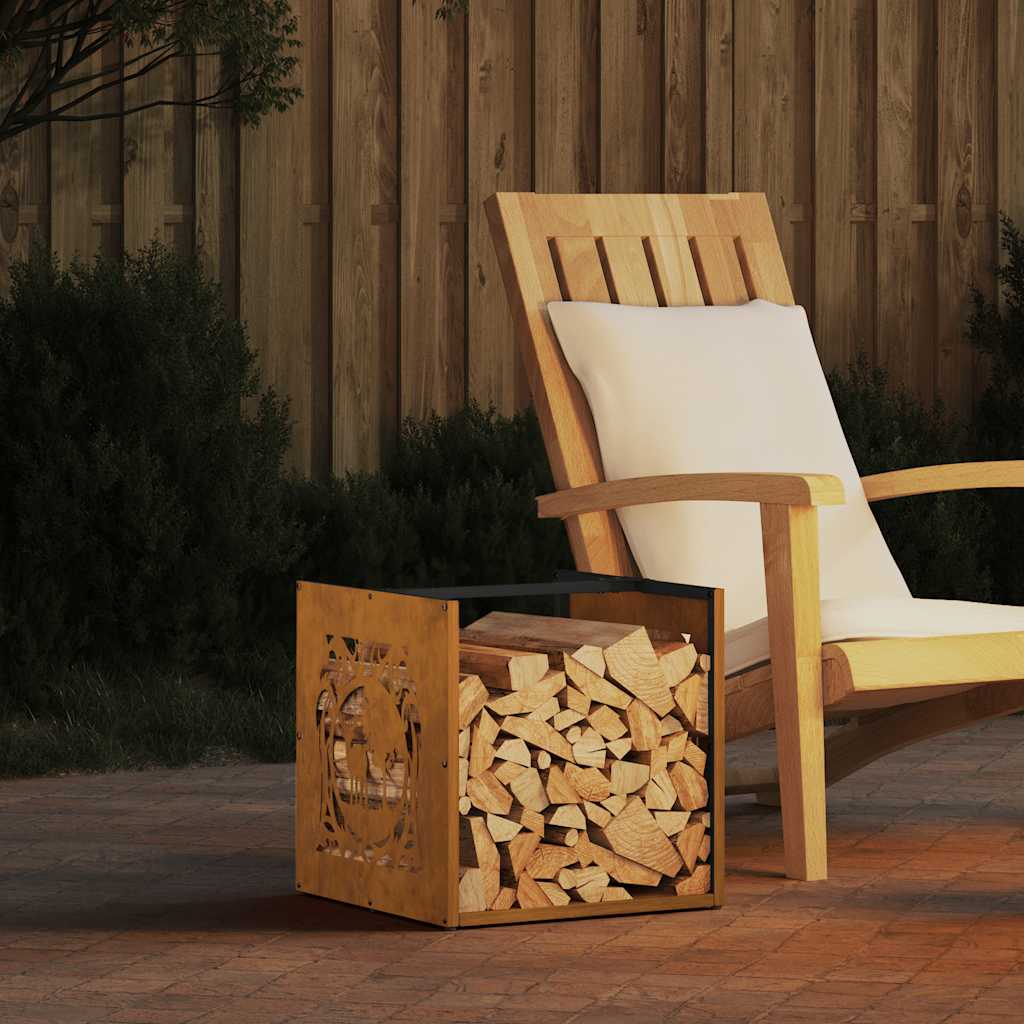 Rack Lenha 40x40x40 cm aço resistente às intempéries