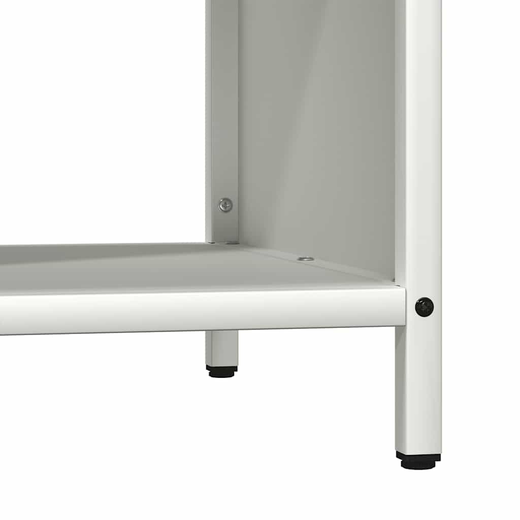 Suporte para lenha com tampo de madeira 100,5x35,5x40 cm branco