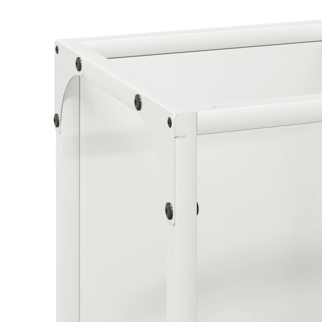 Suporte para lenha 25x25x60 cm aço laminado a frio branco