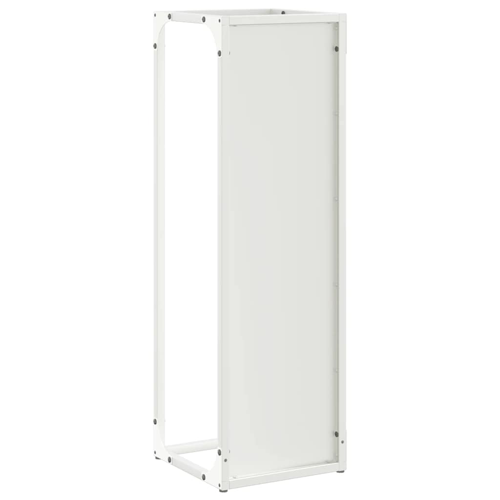 Suporte para lenha 25x25x80 cm aço laminado a frio branco