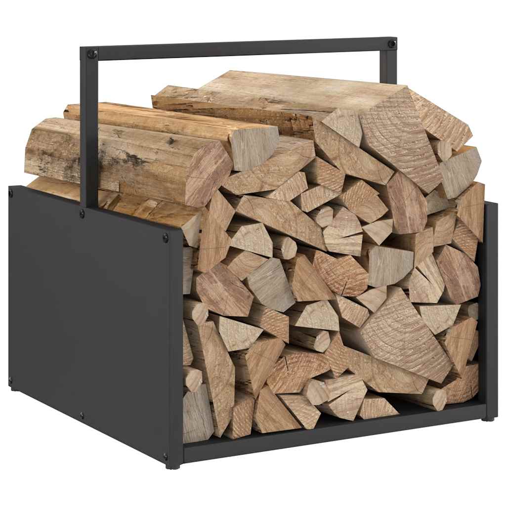 Suporte para lenha 40x40x40 cm aço laminado a frio preto