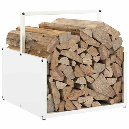 Suporte para lenha 40x40x40 cm aço laminado a frio branco