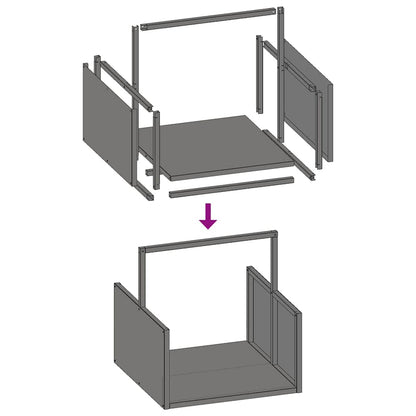 Suporte para lenha 40x40x40 cm aço laminado a frio branco