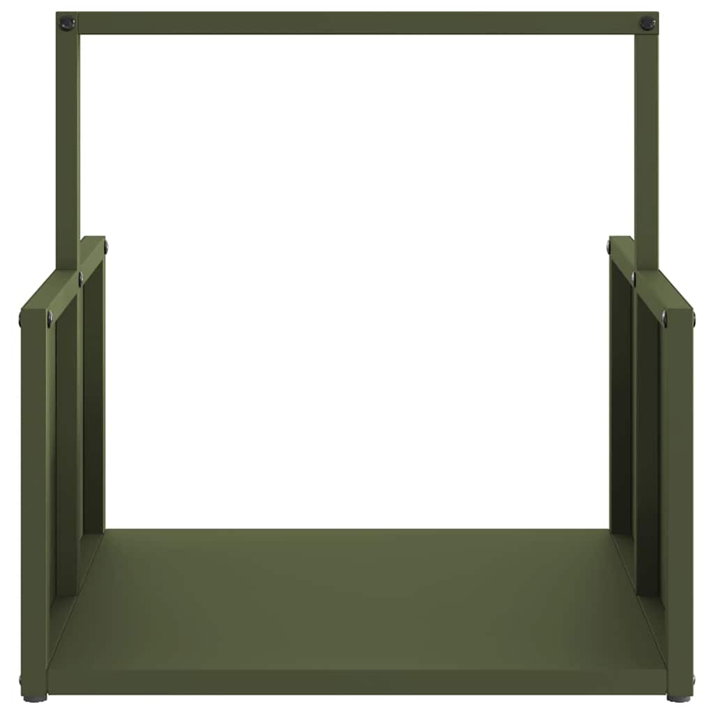 Suporte para lenha aço laminado a frio verde azeitona