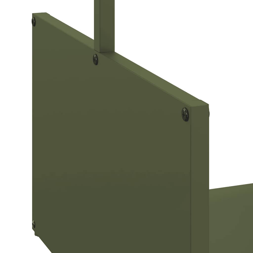 Suporte para lenha aço laminado a frio verde azeitona