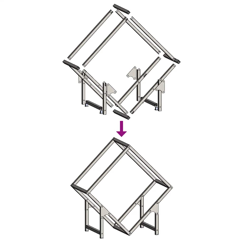 Suporte para lenha 50x25x50 cm aço laminado a frio branco