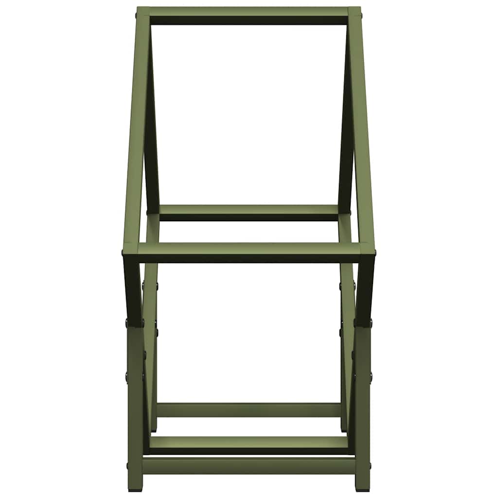 Suporte para lenha aço laminado a frio verde azeitona