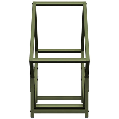Suporte para lenha aço laminado a frio verde azeitona