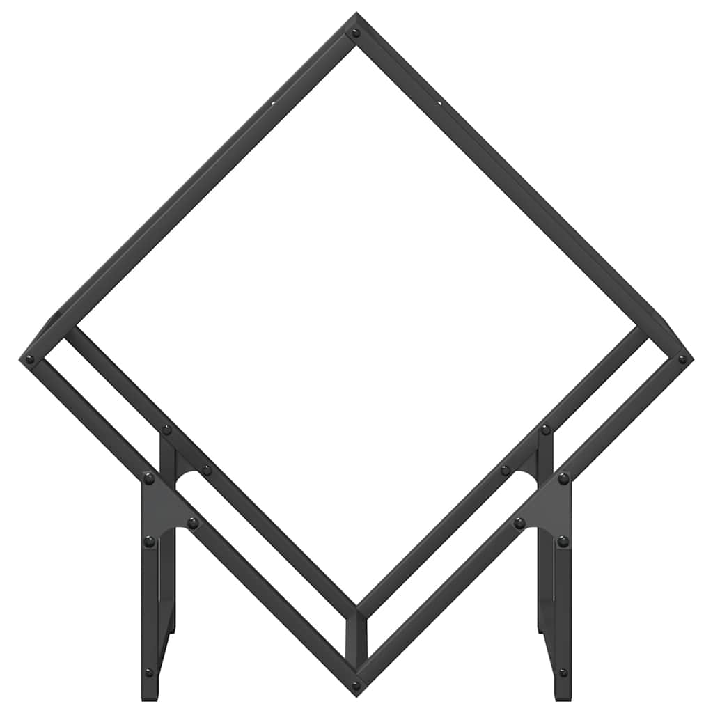 Suporte para lenha 60x25x60 cm aço laminado a frio preto