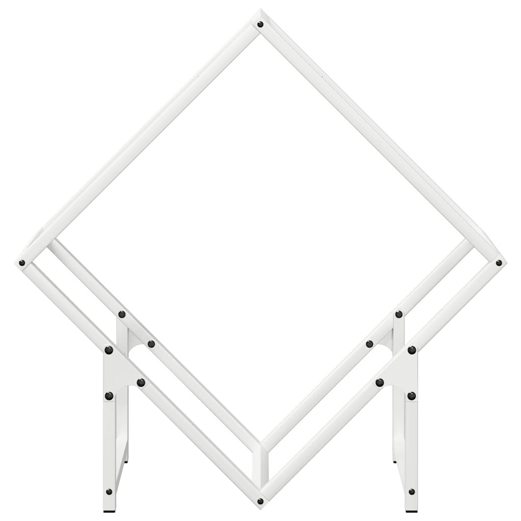 Suporte para lenha 60x25x60 cm aço laminado a frio branco