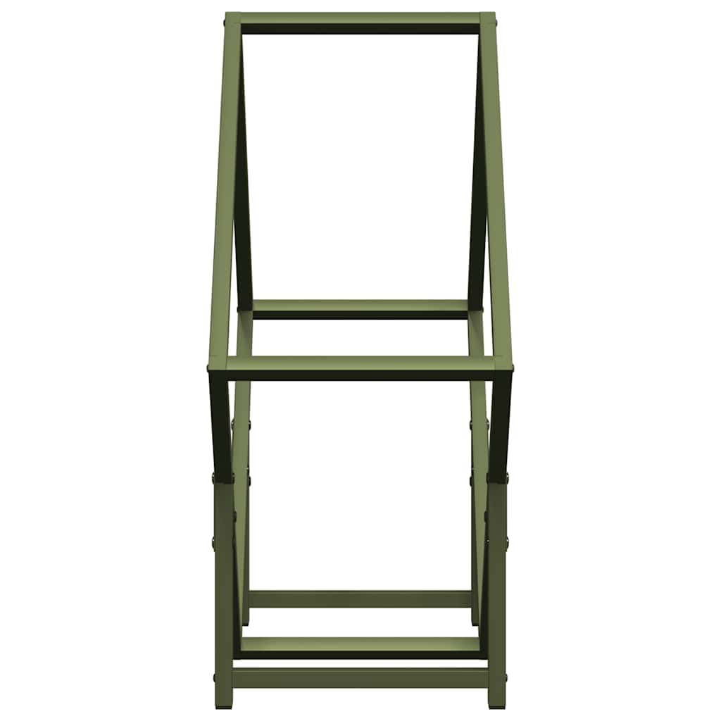 Suporte para lenha aço laminado a frio verde azeitona