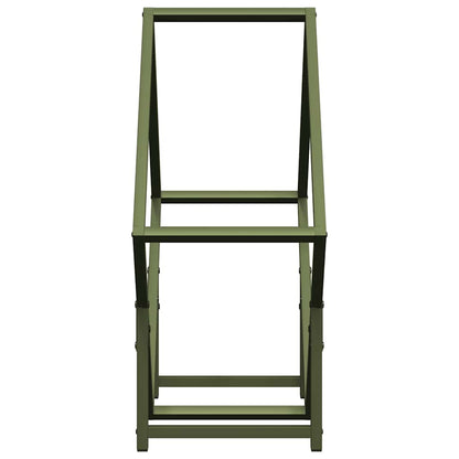 Suporte para lenha aço laminado a frio verde azeitona