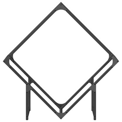 Suporte para lenha 80x25x80 cm aço laminado a frio preto
