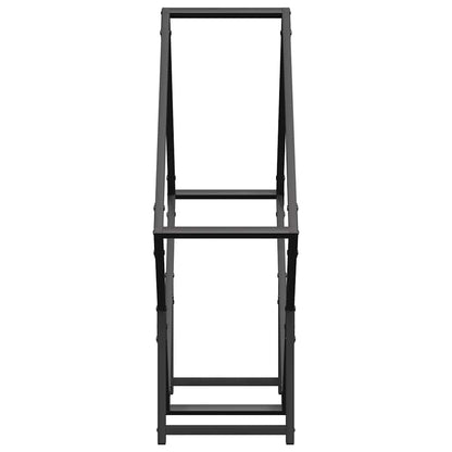 Suporte para lenha 80x25x80 cm aço laminado a frio preto